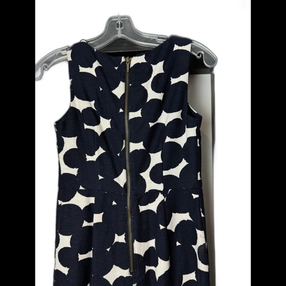 Ann Taylor Loft Women's Size 00P Linen Dress Polka Dot Navy White Knee Length - Picture 6 of 9